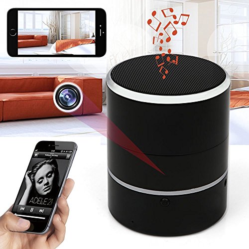 WNAT-Hidden-Camera-1080P-WiFi-HD-Spy-Camera-Bluetooth-Speakers-Wireless-Mini-Camera-Rotate-LeftRight-180-Video-Recorder-Real-Time-View-Nanny-Cam