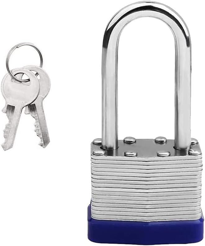 THETAG Steel Padlock with Keys Long Shackle Heavy Duty Waterproof Garden Shed