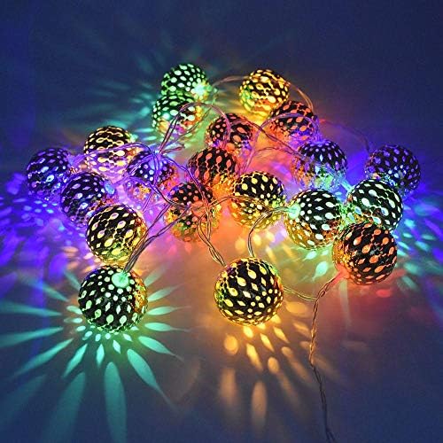 Firefly Lights 20 40 LED Ball Fairy String Decorative Lights Battery Operated Christmas Indoor Outdoor Patio Garland Railing Wedding Decoration@Multicolor_6M 40LEDS