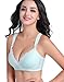 CAKYE Women's Underwire Maternity Nursing Bra 3PACK (34B, Black/Navy/Mint Green 3pcs/Pack)