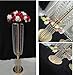 LANLONG 2Pcs Acrylic Crystal Centerpiece Wedding Backdrop Flower vase Candleholder Table Stand Party Decoration Road Lead Frame Wedding decorationDecor Decorations Room Decoration (Gold, 23.75