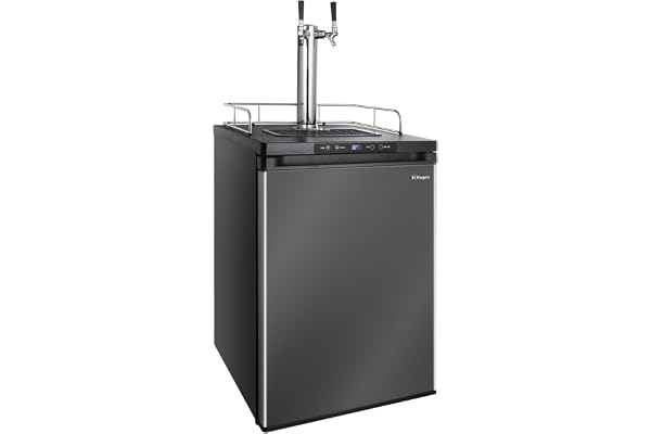 Kegco 3PK309X-2 24â€³ Dual-Tap Digital Homebrew Kegerator â€“ Stainless Steel Draft Beer Refrigerator, Converts to Fridge