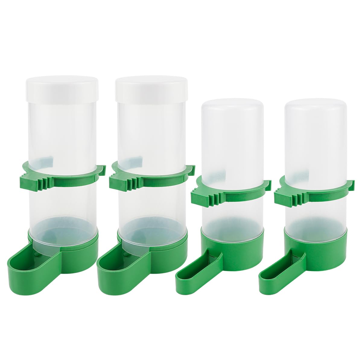 ZJIVQO 4PCS Bird Water Dispenser Bird Water Feeder Parrot Automatic Water Dispenser Bird Drink Bird Cage Feeder and Drinker Set Hanging in Cage Accessories for Parrots Budgie Lovebirds