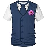 METRONS Men's Rose Tuxedo Shirts Suit Shirt Funny Unisex T-Shirt Novelty Tux Tee Clothing
