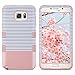 ULAK Note 5 Case, Galaxy Note 5 Case, Hybrid Anti Slip Dust Scratch Shock Resistance Protective Case Hard Cover with Soft Silicone + Hard PC (Rose Gold Stripes)