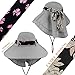 Women Sun Hat with Neck Flap Wide Brim | Ladies Outdoor Shade Hat for Summer, Hiking, Beach, Fishing, Travel, Gardening | UPF50+ Sun Protection - Grey