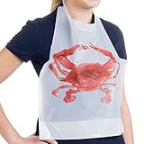 Set of 50 for Seafood Feast - 25 Disposable Adult Size Crab Bibs (20
