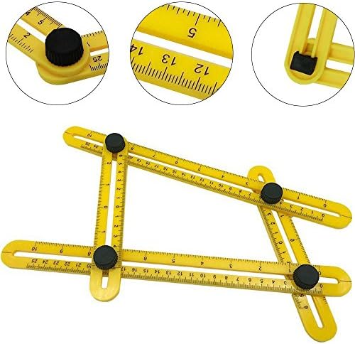 Reatos Angleizer Template Tool Multi-Angle Flinder Ruler Layout Tools for Handymen Builders Craftsmen