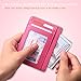 Borgasets Slim Minimalist Wallet Front Pocket RFID Blocking Leather Credit Card Holder for Men Women Cross Rose