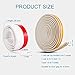 Weatherproof, Weatherproof Door and Window soundproof Seals, Anti-Collision Rubber self-Adhesive Weather Strips, 2 Rolls, 39 feet in Total Length