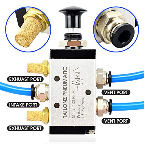 Valve Pneumatique Manuelle 5 Voies 3 Positions 1/4" BSP - Contrôle à Levier, Pour Air