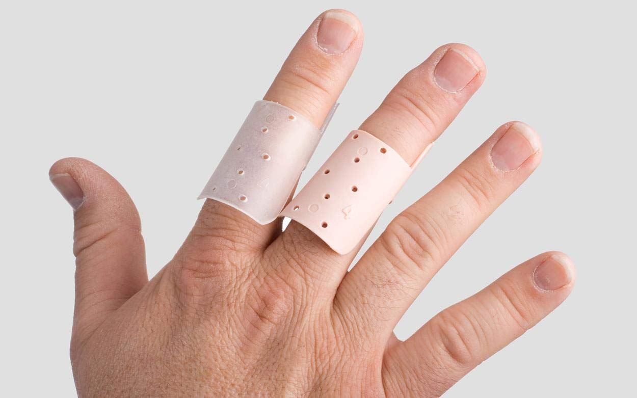 inocare 386-5-11 Stackable Finger Splint for Buttonhole Fingers Skin 1/5 Pieces Beige