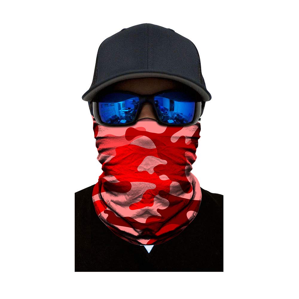 Tube Scarf - 3D Face Bandana Mask Unisex Seamless Tube Headbands Headwrap, UV Resistance Outdoors Mutifunctional Headwear Balaclava