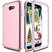 AMENQ Samsung Galaxy J7 Prime Case, Galaxy J7 V Case, J7 Perx / J7 Sky Pro/Galaxy Halo 3 in 1 Heavy Duty Absorb Impact Silicone Rubber Smooth PC Protection Cover for Galaxy J7 2017 (Rose Gold