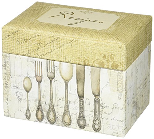 C.r. gibson colorful patterned recipe file box, include…