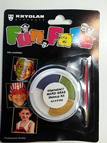 Kryolan Washable Face Paint Mardi Gras Kit
