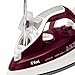 T-fal FV4446 Ultraglide Easycord Steam Iron Ceramic Scratch Resistant Non-Stick Soleplate with Auto-Off, 1700-Watt, Red