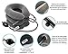 Maldora Cervical Neck Traction Device for Instant Neck Pain Relief ✮ Inflatable & Adjustable Neck Stretcher Pillow for Home Traction Spine Alignment (Grey) ✮ FDA Registered ✮ Bonus Sleep Mask