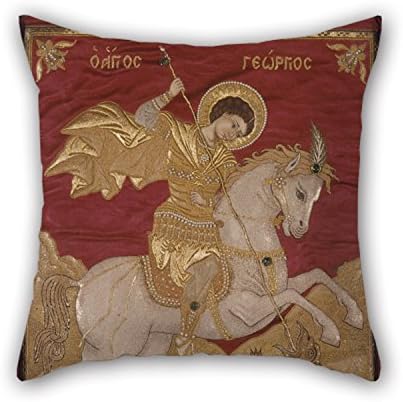 SkuGo The Oil Painting Nun Agathe - St George The Dragon-slayer Pillow Cases Of ,18 X 18 Inches / 45 By 45 Cm Decoration,gift For Couch,indoor,wife,bar Seat,adults,coffee House (twice Sides)