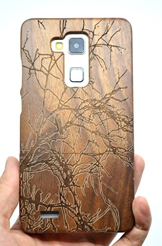 Huawei Ascend Mate 7 Wood Case - Walnut Tree - Premium Quality Natural Wooden Case for your Smartphone and Tablet - by VolksRose(TM)