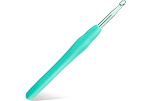 kgxulr 5.5 mm Crochet Hook, Aluminum Soft Grip Rubber Handle Needles Ergonomic Knitting Needles Crochet Needle for Beginners and Handmade DIY Knitting Crochet (5.5 mm)