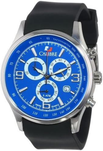 Calibre Men's SC-4M1-04-003 Mauler Stainless Steel Chronograph Tachymeter Day Date Watch
