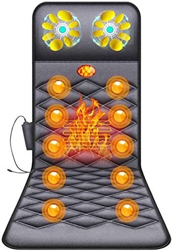 マッサージ機 車 バイク 家電 カメラ全身温熱マッサージマットレスマット 電熱指圧振動マッサージマットレスパッドバックネックマッサージャーマッサージクッション Gray B08dlt3ppb