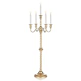 Sziqiqi Gold Floor Candelabra Candle Holder for