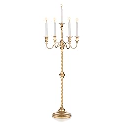 Sziqiqi Gold Floor Candelabra Candle Holder for