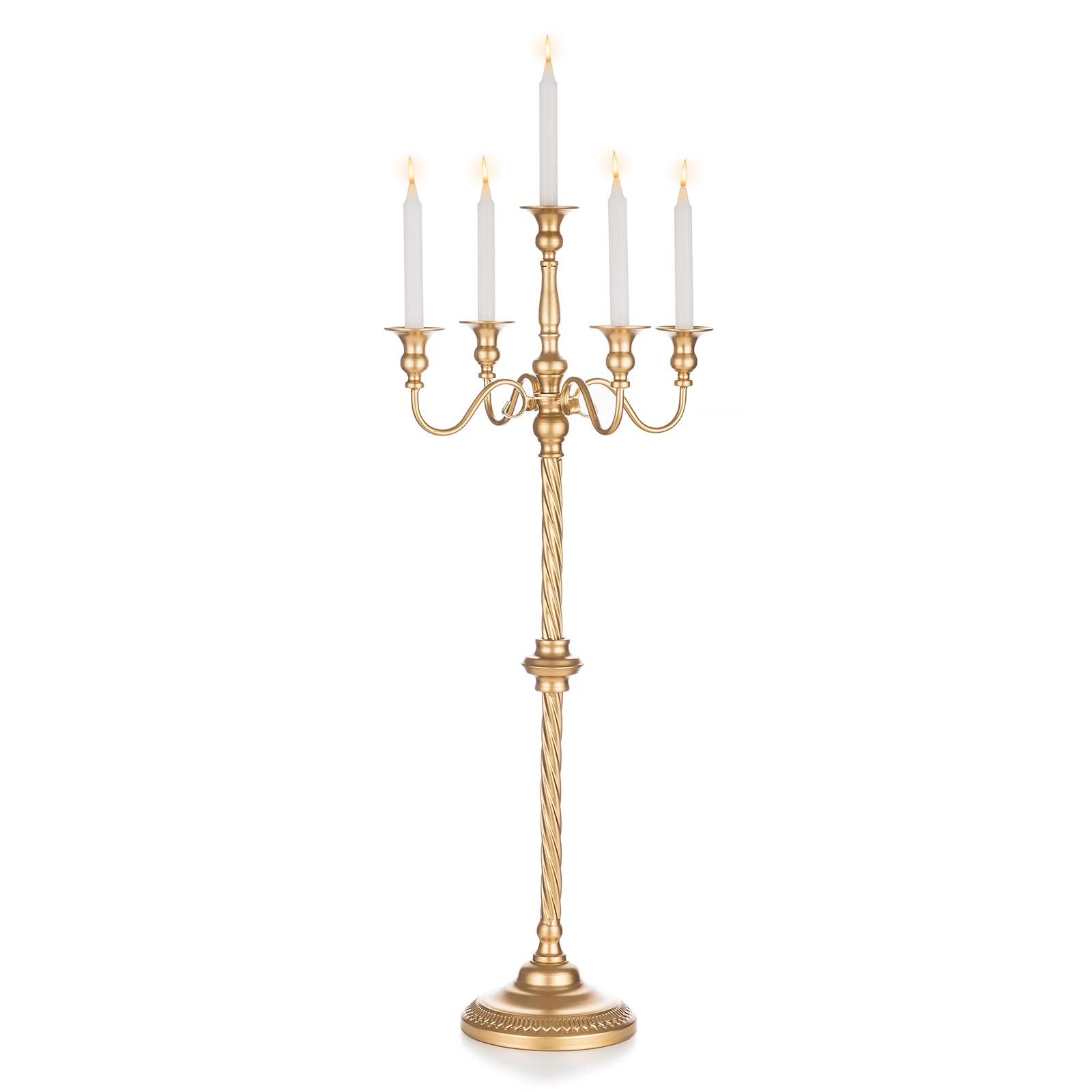 Sziqiqi Gold Floor Candelabra Candle Holder for
