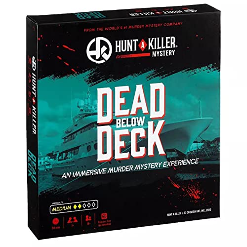 Hunt A Killer: Dead Below Deck, Solve a Murder on a Yacht, Mystery Box Game for True Crime Fans, Murder Mystery Game for Adults, Play True Detective and Crack Unsolved Mysteries, Designed for Ages 14+