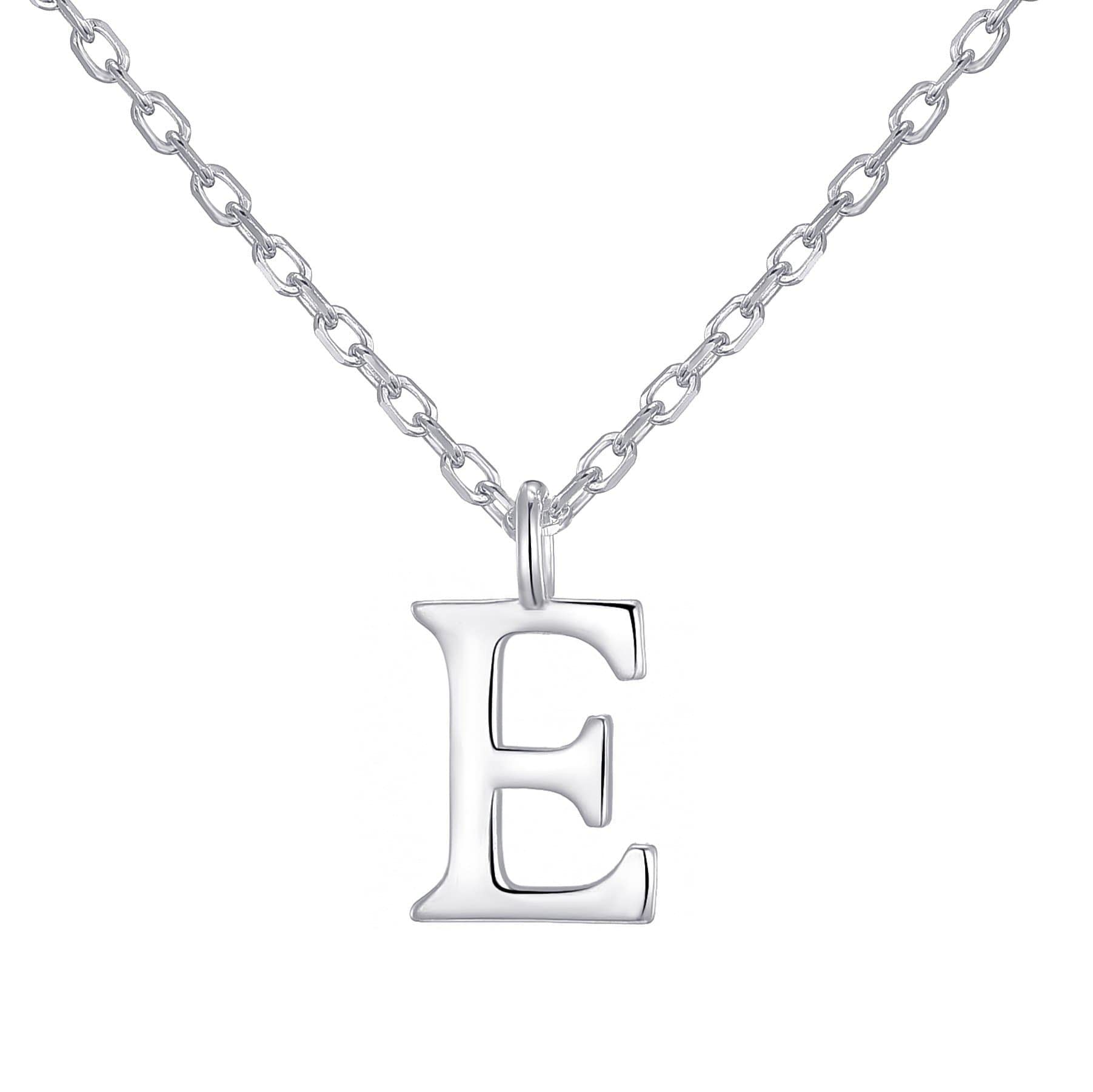 Philip Jones Sterling Silver Initial E Necklace — image 1