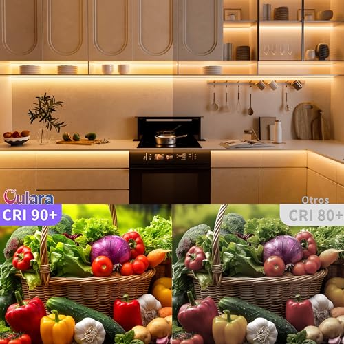 OULARA WIFI COB LED Strip 3M Warm White 2700K, Dimmable 24V LED Strip Light Set, Smart Work with Alexa/Google Assistant for DIY Lighting Under Cabinet,Bedroom,Kitchen