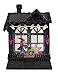 Light Up Haunted Witch House Snow Glitter Globe with LED Light, 10 Inches
