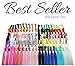 Kenz Laurenz 100 Hair Ties No Crease Ribbon Elastics Ouchless Ponytail Holders Hair Bands (100 Hair Ties-Prints and Solids)