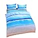 Sleepwish Ocean Bedding Beach Duvet Cover Hot 3D Print Sea Inspired Bedding with 2 Pillow Shams - Twin