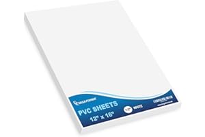 Mega Format 12" x 16" Rigid PVC Plastic Sheets - Sintra PVCSheet, Celtec PVC Board - Hard Plastic Sheet, PVC Sheets Plastic - 1/2" 12mm Thick - 1-Pk-White