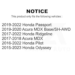 Front Disc Brake Rotors Pair For Honda Pilot