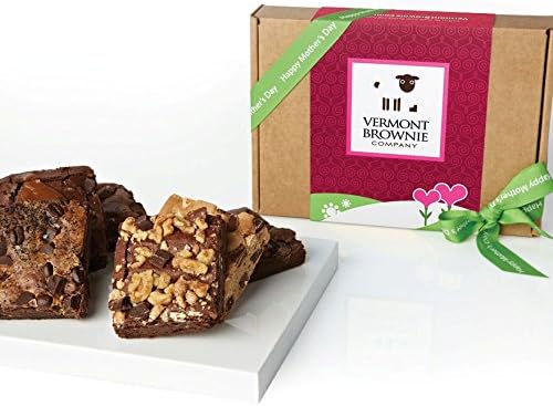 Happy Valentine's Day Gourmet Brownie Gift Sampler w/ Ribbon - 2.675" Full Size Squares (6)