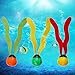 18 Pack Underwater Swimming/Diving Kids Pool Party Toys Including Sticks (5pcs), Rings(4pcs), Toypedo Bandits(4Pcs), Aquatic Dive Balls(3pcs), Kickboard(1pcs) and a Drawstring Bag