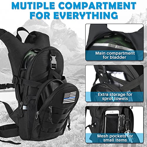 RUPUMPACK Tactical Molle Hydration Backpack with 2L BPA Free Water