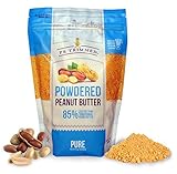 PB Trimmed PURE 100% All Natural & Kosher Premium Powdered Peanut Butter from Real Roasted Pressed Peanuts, Good Source of Protein, 1 LB Pouch, NOTHING ADDED, No Sugar, No Salt (PURE, 1 LB)