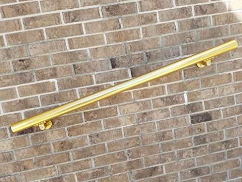 B52 Gold Anodized Handrail Aluminum Stairs Kit 6 Ft and 1.97