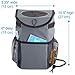 High Road StashAway Heavy Duty Car Trash Can with Rubber Lid, 3 Storage Pockets and Sturdy Panels for Stable Floor or Hanging Seatback Use (Gray)