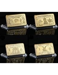 From Amazon.com. Click for details:
 Coins: 1899 Various Mint Marks -1901 24K Gold Plated Bar Set $1 $2 $5 & $10 US Bills New Coins: 1899 Various Mint Marks -1901 24K Gold Plated Bar Set $1 $2 $5 & $10 US Bills New