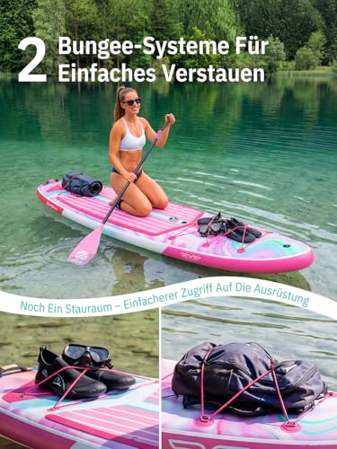 Niphean (Extra Large) Stand Up Paddling Board, SUP for 2+1 People/Families, SUP Board with (Beginners) Balancing Wings, Waterproof Mobile Phone Case, Stand Up Paddle Board for Adults, Gift Ideas