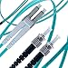 LC to ST Fiber Patch Cable Multimode Duplex - 2m (6.56ft) - 50/125um OM3 10G LSZH - Beyondtech PureOptics Cable Series