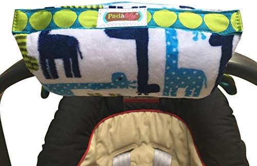 Padalily The Original Car Seat Handle Cushion/Pad/Pillow Newborn 0-12 months (Boy Giraffe)