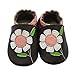 SAYOYO Baby Flowers Soft Sole Brown Leather Infant and Toddler Shoes 12-18Months