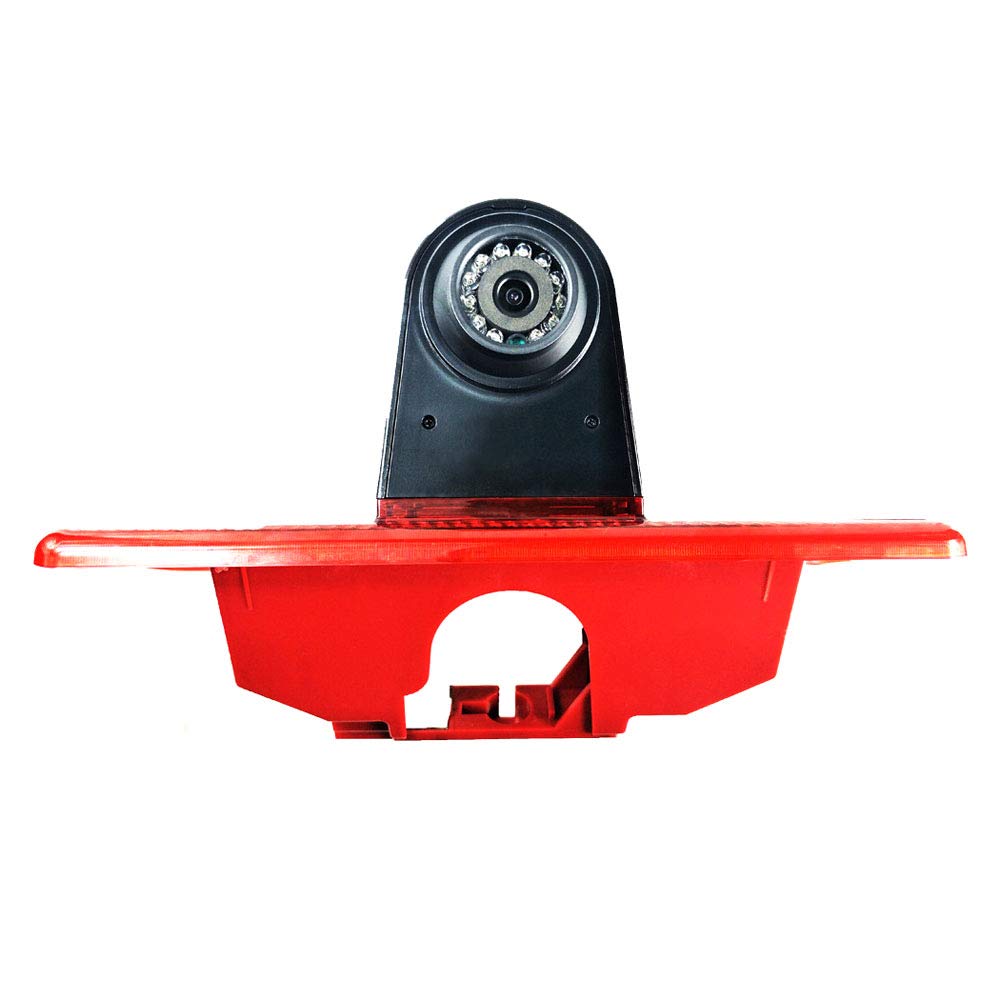 Car Third Roof Top Mount Brake Lamp Camera Brake Light HD Rear View Reversing Camera Replacement for Peugeot Expert/FIAT Scudo/Citroen Jumper/ 2007-2016